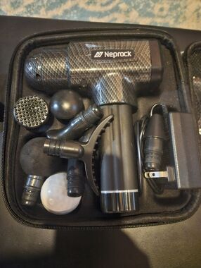 Neprock Massage Gun with Accessories - Black